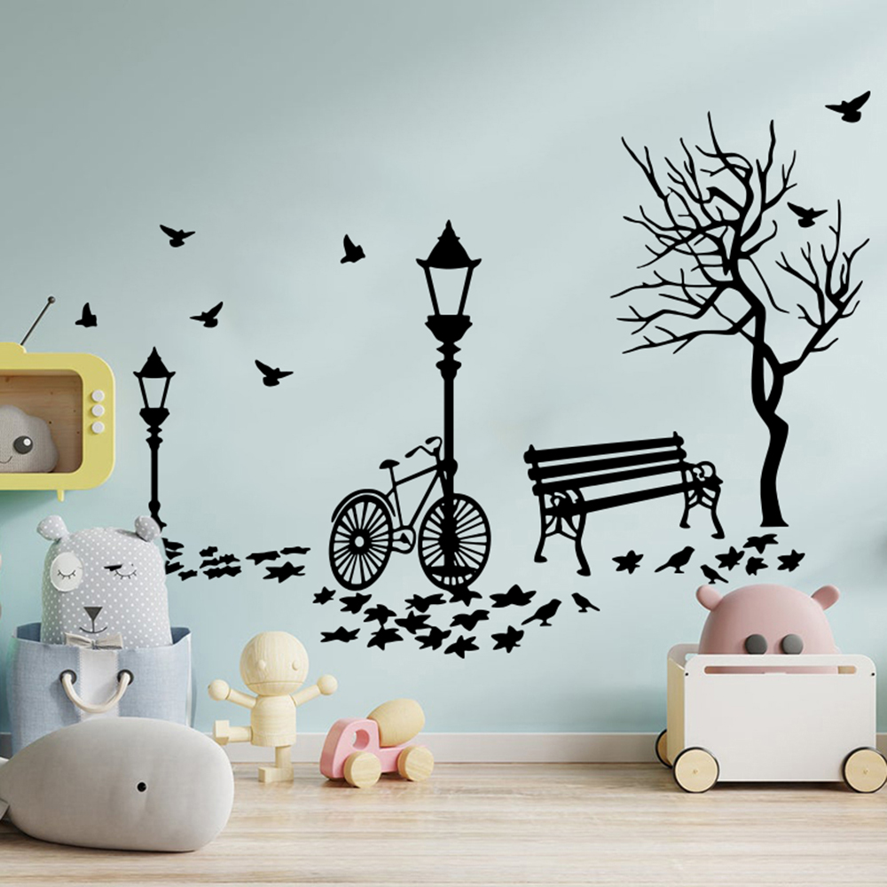 Modern Autumn Landscape Bike T - Baby Nursery Wall Lights ulasan dan harga