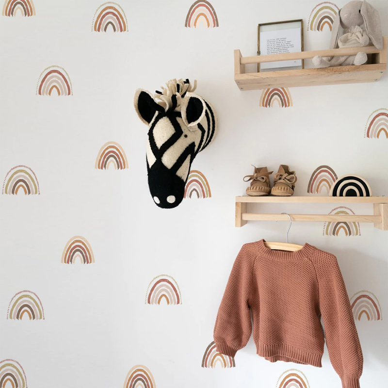 Boho Rainbow Wall Decals Wall  - Baby Nursery Decor Girl ulasan dan harga