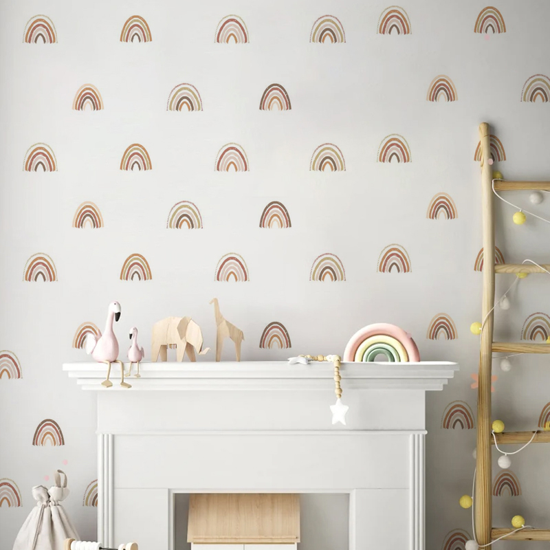 Boho Rainbow Wall Decals Wall  - Baby Nursery Decor Girl ulasan dan harga