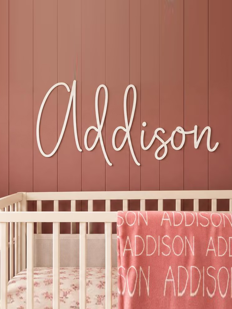 Custom Personalized wooden fir - Baby Nursery Decor Girl ulasan dan harga