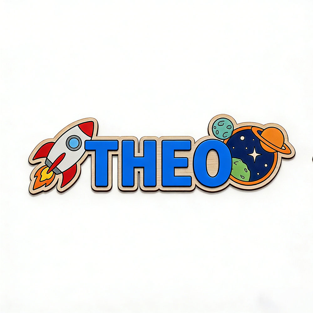 Personalized Space Rocket Name - Baby Nursery Boy ulasan dan harga