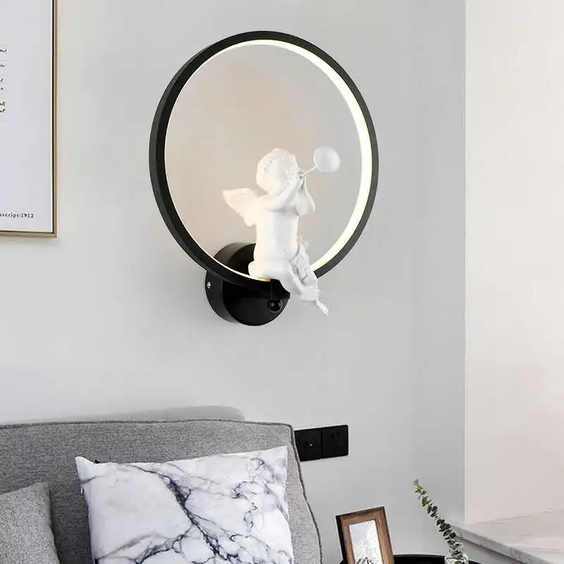 Nordic Warm Angel Wall Lamp Mo - Baby Nursery Wall Lights ulasan dan harga