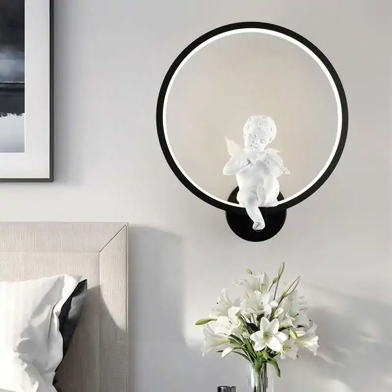 Nordic Warm Angel Wall Lamp Mo - Baby Nursery Wall Lights ulasan dan harga