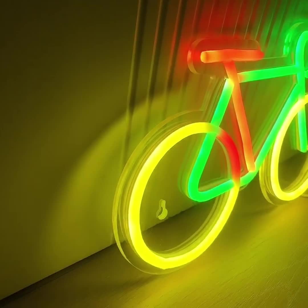 Bicycle LED Neon Sign, For Wal - Baby Nursery Wall Lights ulasan dan harga