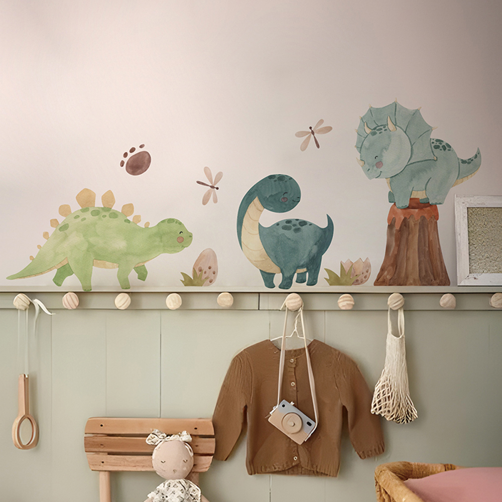 Dinosaur Wall Decals, Dino Alp - Baby Nursery Decor Girl ulasan dan harga