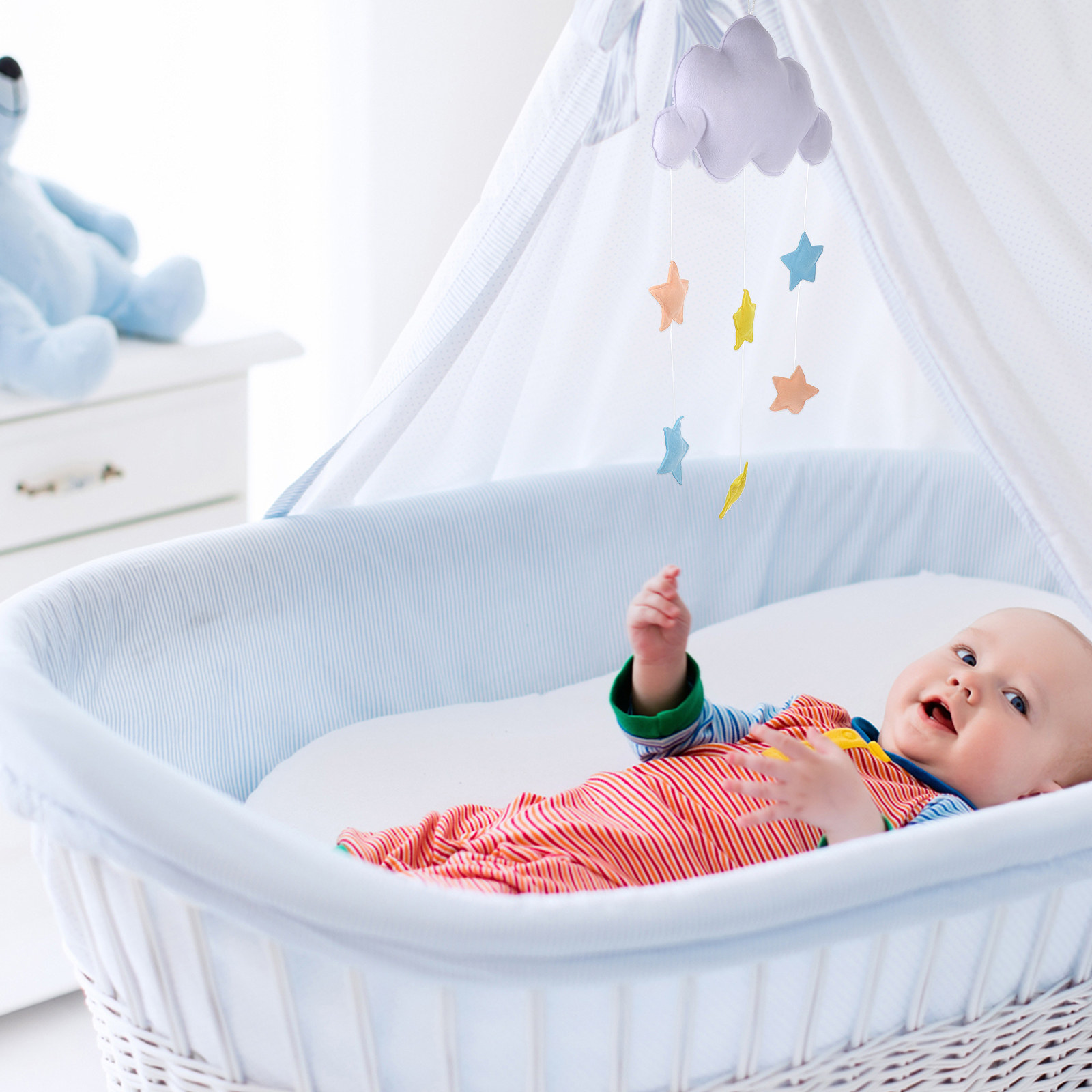 Lovely Cloud Star Felt Wall Ha - Baby Nursery Light Fixture ulasan dan harga